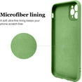 thumbnail image 5 of iPhone 11 Pro Max Case 2019 (6.5 Inch) Liquid Silicone Card Slot Soft Thin Ultra Slim Fit Cover Shockproof Anti Scratch Microfiber Lining Full Body Protection Shell-Matcha Green, 5 of 12
