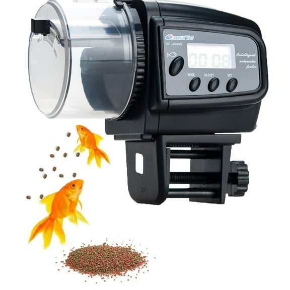 Automatic Fish Feeder Aquarium Food Dispenser Digital Auto Timer Vacation Feeder for Home Office