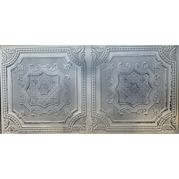 258-My Beautiful Damaris 2 ft. x 2 ft. PVC Glue-up or Lay-in Ceiling Tile in Antique Copper (40 Sq.ft / Pack) - 10 Pieces