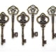 thumbnail image 1 of Juego de 20 llaves maestras extragrandes en bronce antiguo (2 estilos) - Llaves de 3 1/4", 1 of 5