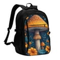 thumbnail image 1 of Disketp Vintage Blue Leaf Mushroom Mochila de Viaje Estampada para Laptop con Puerto de Carga USB, Mochila Impermeable para Computadora – Regalo para Hombres y Mujeres, 1 of 7