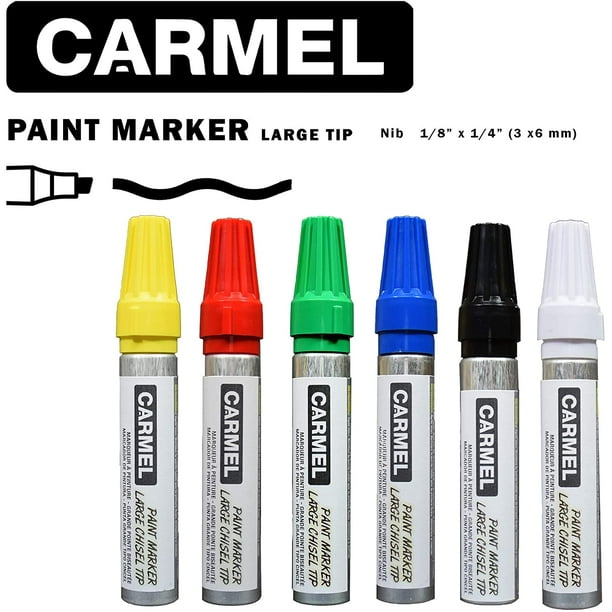 Carmel Glass Marker Wide Tip Pack of 6, Removable Window Marker