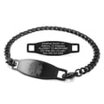 thumbnail image 1 of MedicEngraved Black Stainless Steel Custom Medical Alert Bracelet - 5mm Curb Link, 1 of 7