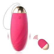 MonNn 10 Modes Strong Vibration Bullet Vibrator for G-Spot Stimulation, USB Remote Control Wireless Vibrating Eggs Sex Toys for Women（Carmine）