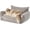 Dark Gray Stripes, variant on Cat Bed Fluffy Plush Multifunctional Double-Layer Machine Washable Soft Warming Kitty Pet Couch Orthopedic Nest Beds for Small Cats Kitten and Dogs up to 13lbs, Snow Leopard(25x20x13 inch)