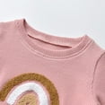 thumbnail image 2 of Infant Baby Girl Rainbow Sweatshirt Crewneck Pullover Sweater Long Sleeve Shirt Fall Winter Clothes Pink 0-3 Months, 2 of 6