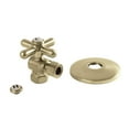 thumbnail image 3 of Kingston Brass CC33101XK 3/8" FIP x 3/8" OD Comp Quarter-Turn Angle Stop Valve with Flange, Polished Chrome, 3 of 6