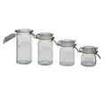 thumbnail image 5 of Mason Craft & More 4 Piece Airtight Glass Clamp Jar with Lids, Clear Square Mason Jars Storage Canisters (7oz, 12oz, 17oz, 22oz), 5 of 7