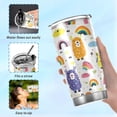 thumbnail image 6 of SKYSONIC Alpaca Tumbler Stainless Steel Double Wall Vacuum Reusable Insulated Mug with Straw and Built-in Coaste for Cold and Hot Beverages, 12oz, 6 of 7