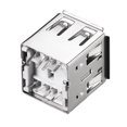 thumbnail image 3 of Unique Bargains PCB USB Connector Type-A Dual Port Female Jack 8P Vertical 180 Degree 5Pcs, 3 of 4
