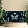 thumbnail image 6 of 1 Pcs License Plate Covers & Frames, Moonlit Blue Butterfly among Leaves For Decorative Front, Aluminum License Plate Covers & Frames Cover For Men Women, 12" X 6", 6 of 7