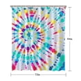 thumbnail image 5 of Colorful Tie Dye Pattern Shower Curtain 72"x84" ,Bathroom Decorative Shower Curtains Set with 12 Hooks,Modern Waterproof Washable Shower Curtain, 5 of 6