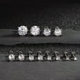 thumbnail image 6 of Turandoss 6 Pairs Cubic Zircon Stud Earrings for Women 925 Sterling Silver Post Diamond Tiny Flatback Sensitive Piercings Jewelry Set for Women Girls Trendy, 6 of 8