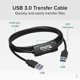 thumbnail image 2 of Plugable cable de Transfereia USB ehufable, Uso Ilimitado, Transfereia de Datos Entre 2 PC con Windows, Coatible con Windows 11, 10, 7, XP, Bravura Easy Couter Sy Software Iluido, 2 of 5