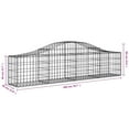 thumbnail image 4 of vidaXL Arched Gabion Baskets 3 pcs 200x30x40/60 cm Galvanised Iron, 4 of 4