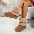 thumbnail image 5 of Women's Snow Boots Winter Fur Lined Ankle Boots Pull On Comfortable Walking Shoes Outdoor Cold Snowy Warm Winter Thick-Soled Boots, 5 of 9
