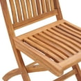 thumbnail image 5 of vidaXL Patio Chairs 2 pcs with Green Cushions Solid Teak Wood, 5 of 11