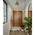 thumbnail image 4 of FSLiving Plug-in Pendant Hanging Light with 15FT Power Cord Tiffany Handmade Colorful Glass Shade Dimmable Pendant Lamp for Bedroom, Kitchen, Bay-Window, Dining Table - 1 Pack, 4 of 5