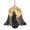 Bell Shape, variant on Angel Shape Christmas Wooden Hanging Ornaments, 6 Pcs, Xmas Tree Decor for Home Office with Wolf Howling Vintage Moon Night Design