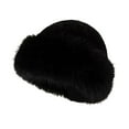 thumbnail image 3 of freneci Cossack Hat Russian Hat Women Thick Winter Faux Hat for Hiking Motorbike Black, 3 of 8