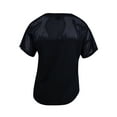 thumbnail image 2 of Material Girl Active Juniors' Mesh-Sleeve Graphic T-Shirt (L, Noir), 2 of 2