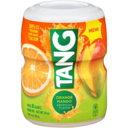 (12 pack) (12 Pack) Tang Orange Mango Powdered Soft Drink, 19.7 oz Canister