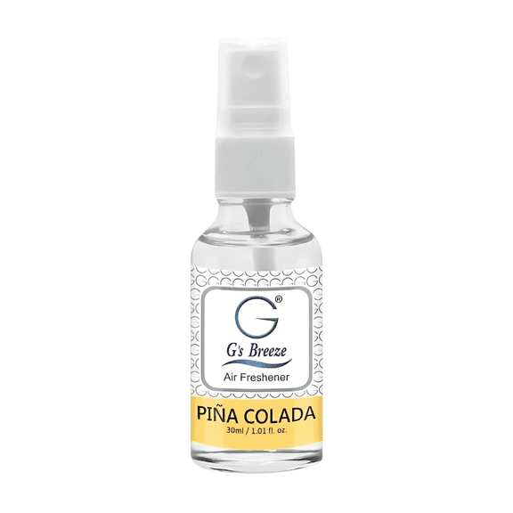 G’s Breeze Piña Colada Air Spray – Coconut & pineapple blend for a fun, tropical mood boost.