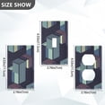 thumbnail image 7 of Yayeee Blank Wall Plate Cover 1-Gang 4.5"x2.7" Home Unused Decorative Outlet, Cube Stripes, 7 of 7