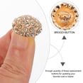 thumbnail image 3 of KAKOWELY 4pcs Metal Rhinestone Button Alloy Gold Round for Craft Projects, 3 of 8