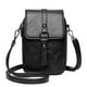 thumbnail image 1 of Bolso bandolera retro para teléfono móvil para mujer (negro), bolso bandolera pequeño, bolso de hombro, cartera, 2 bolsillos principales, 1 of 5