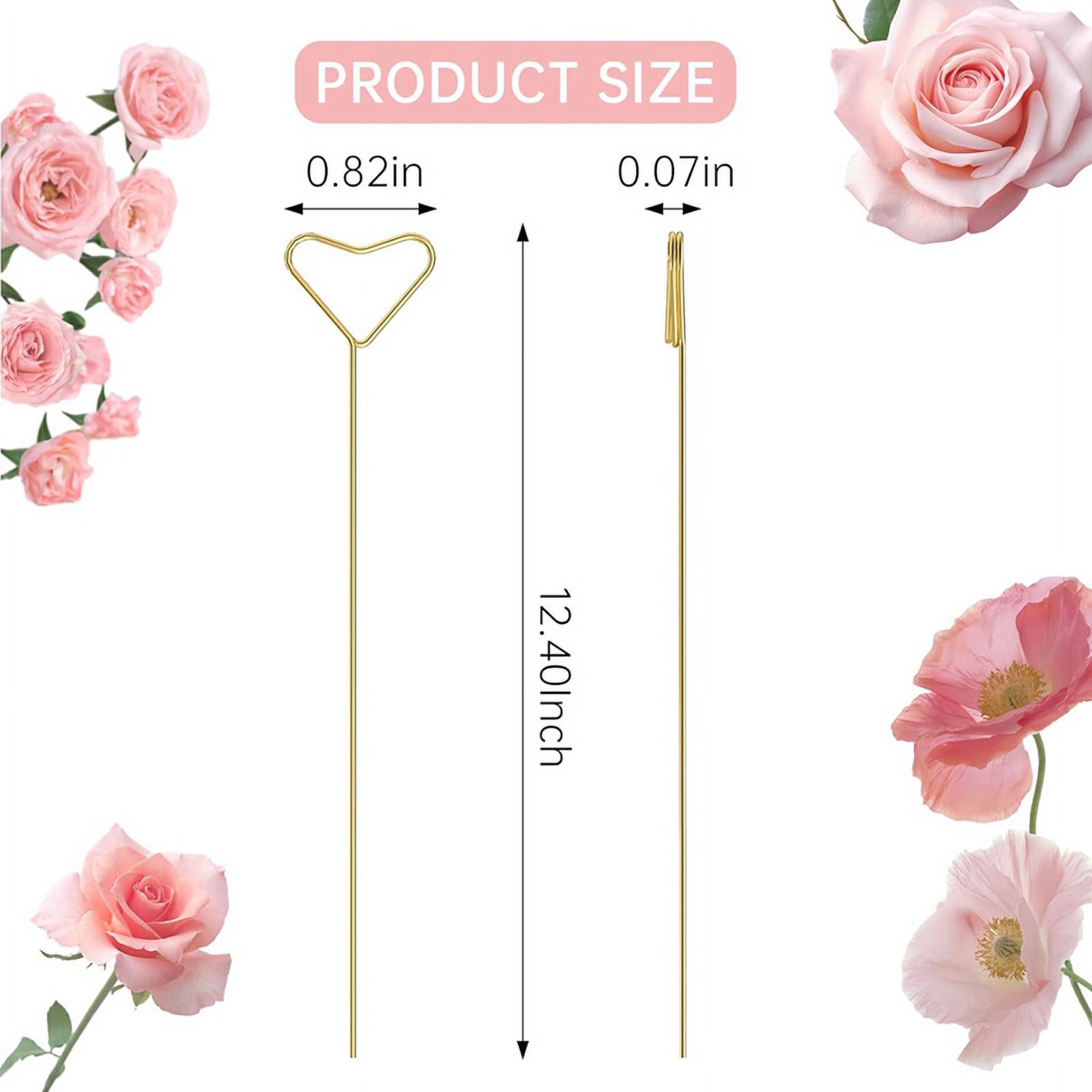 240 PCS Floral Card Holder Picks - Flower Card Holder Sticks for Bouquets, Wedding Centerpieces, Photo Holder Sticks