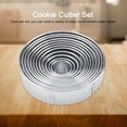 thumbnail image 4 of 12pcs/Set Cookie Cutters, Stainless Steel Smooth Portable Round Biscuit Mould, for Cake Making, 4 of 8