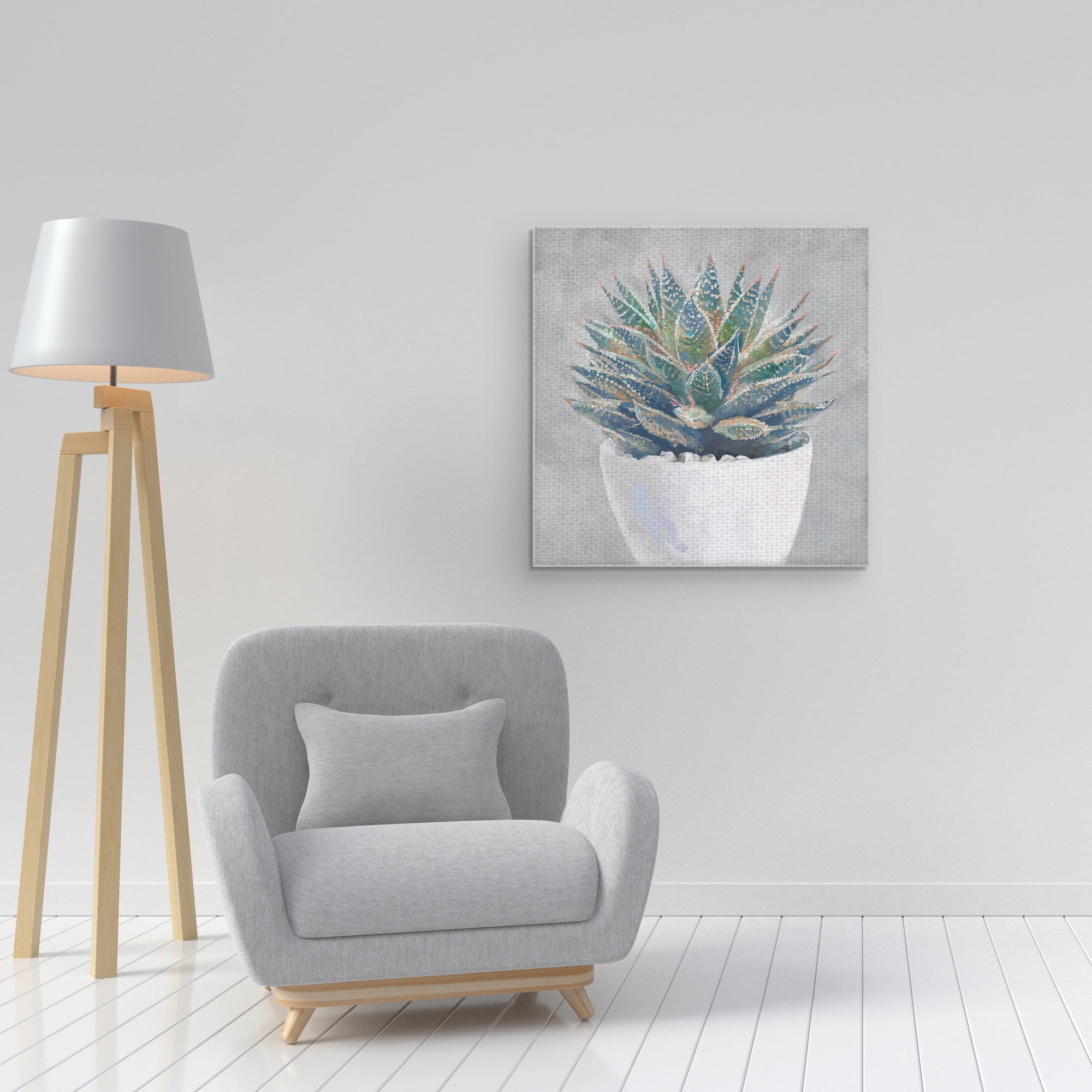 Masterpiece Art Gallery Potted Succulent I By Studio Arts Canvas Art Print 20" x 20"