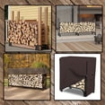 thumbnail image 6 of COVERS&ALL Outdoor Firewood Log Rack Cover - 100% Waterproof Heavy Duty 12 Oz Patio Rack, Wood Holder Cover with Zipper Closure & Air Pockets (42"H x 48"W x 24"D, Coffee), 6 of 6