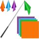 thumbnail image 1 of Equestrian Training Flag 4 Pieces Equestrian Training Equipment Equestrian Nylon Flag No Flagpole Zhexin, 1 of 4