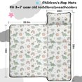 thumbnail image 5 of White Cartoon Dinosaurs Sweets Rainbows Teens Toddler Nap Mat with Pillow, Sleeping Mat Bag for Preschool Daycare 59"x22", 5 of 6