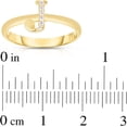 thumbnail image 5 of Floreo 10k Yellow Gold Letter A-Z Small Block Alphabet Character CZ Initial Ring, 5 of 5