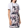 thumbnail image 4 of Easygdp Lilies Flowers Apron Waterdrop Resistant with 2 Pockets,Oil Resistant Cooking Kitchen Chef Apron for Women Men, 4 of 7