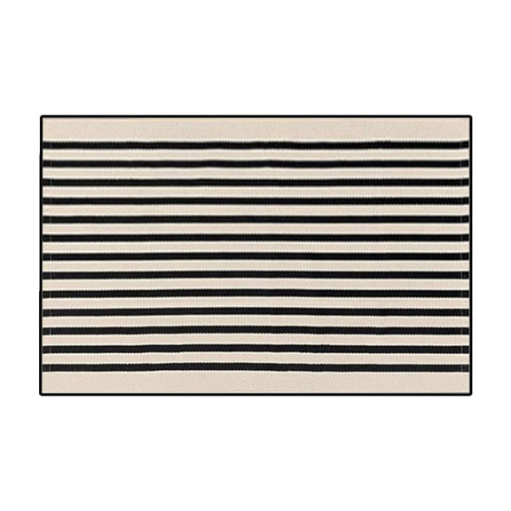 Fall Thanksgiving Striped Door Mat, Layering Welcome Entryway Rug, Indoor Outdoor Entryway Patio Decor Mat for Seasonal Home Decor