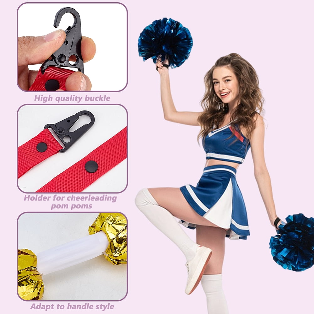 Polyester Cheerleading Pom Pom Storage Strap Red 495~500x25.5~26x4~4.5mm