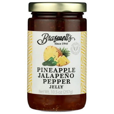 Pack of 6, Braswell Pineapple Jalapeno Pepper Jelly, 10.5 oz
