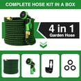 thumbnail image 2 of 100ft Expandable Garden Hose, Lightweight Flexible Water Hoses with 10 Spray Nozzles, Green, 2 of 5