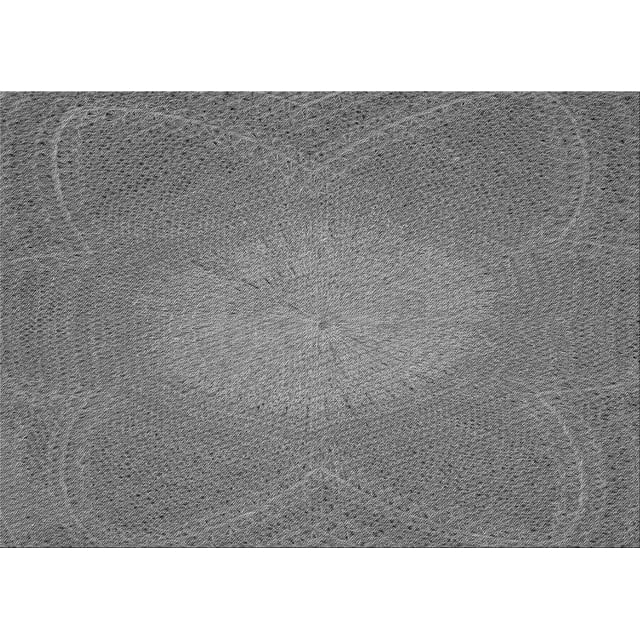 Ahgly Company Machine Washable Indoor Rectangle Transitional Carbon Gray Area Rugs, 7' x 10'