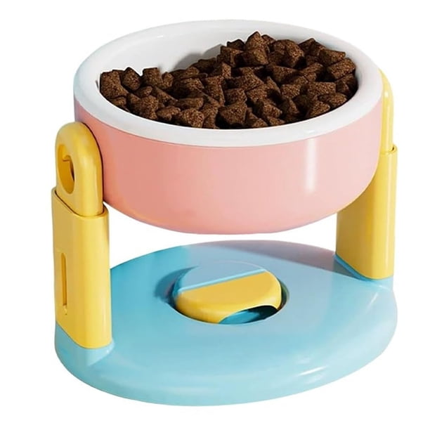 Cuenco elevable for mascotas con ventosa, plato de comida y agua de altura ajustable for gatos y perros
