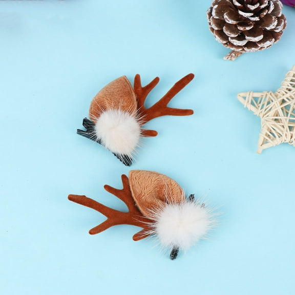 Raindrops 2Pcs Small Hair Clips made from Cloth for Women Christmas Party Decorations