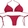 thumbnail image 1 of AMERTEER Maillot de Bain Femme Micro Bikini Ensemble String à Nouer sur le Côté, 1 of 5