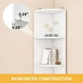 thumbnail image 4 of Uforic Tall Corner Shelf, 5-Tier Bookshelf, Modern Corner Bookcase Display Rack Storage Shelves, White, 4 of 10