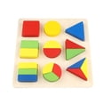 thumbnail image 1 of Leutsin Wooden Educational Puzzle Toy Matching Board For Children Geometry Design, 1 of 6
