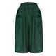 thumbnail image 5 of Meichang Womens Capri Culottes Cotton Linen Palazzo Pants Elastic Waist Loose Baggy Wide Leg Pants Summer Casual Lounge Capri Pant Novelty Skirt Pant with Pockets, 5 of 6