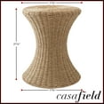 thumbnail image 4 of Casafield Hourglass Side Table - Natural, Handwoven Seagrass Hyacinth, Boho Wicker End Table for Bedroom, Entryway, Living Room, Office, 4 of 7